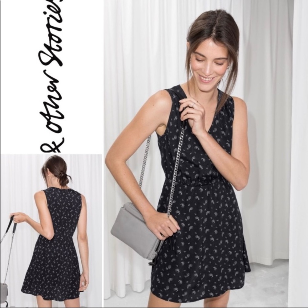 & Other Stories Black Shooting Stars Dress